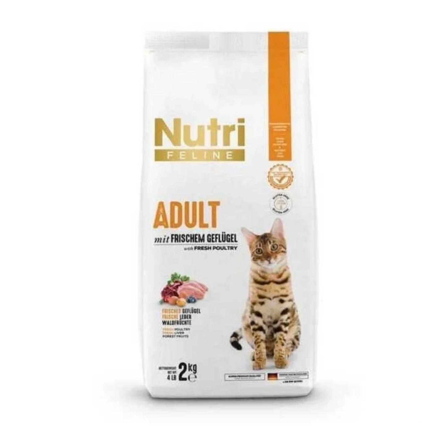 Nutri Feline Adult Düşük Tahıllı Kümes Hayvanlı Açık Yetişkin Kedi Maması