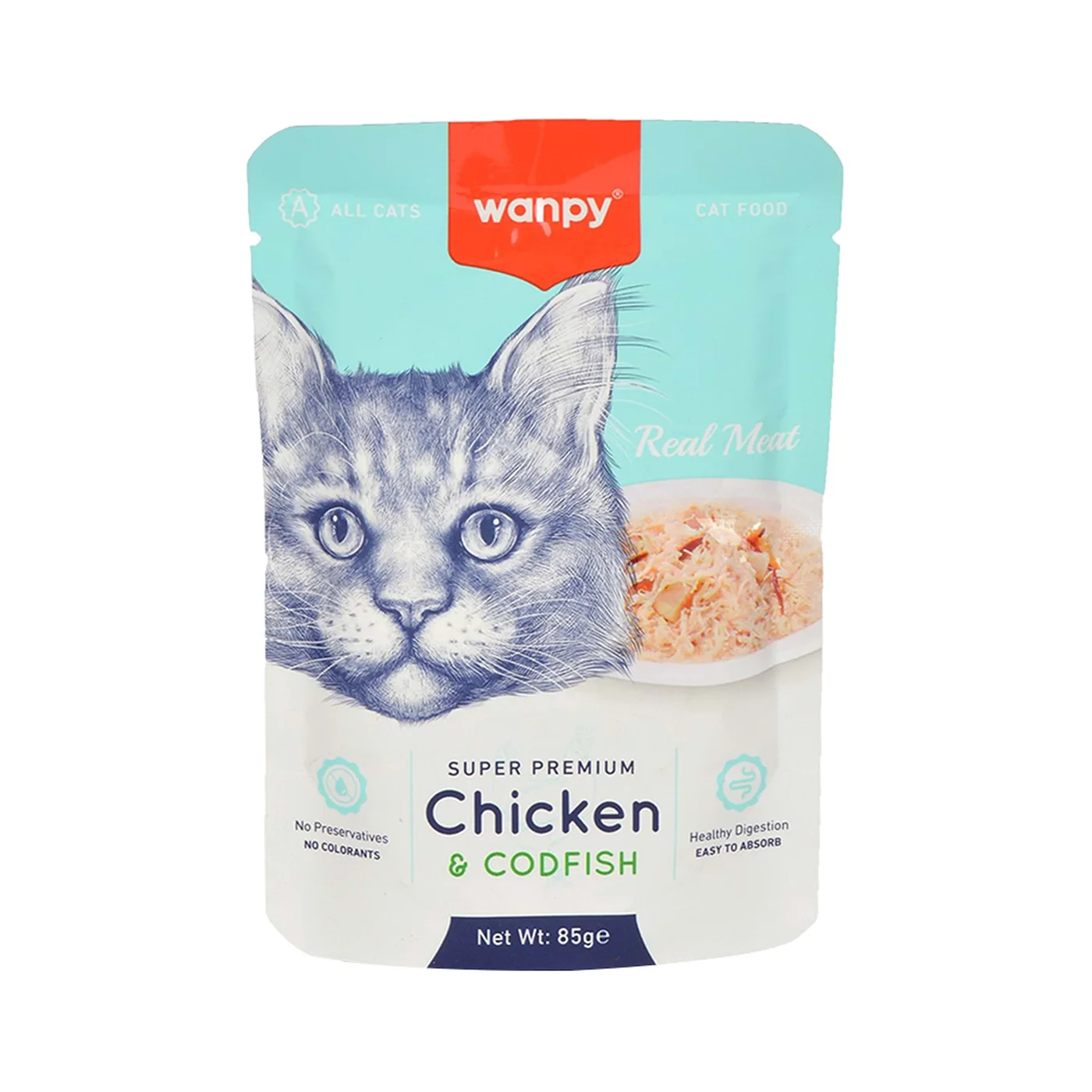 Wanpy Tavuk ve Morina Balıklı Ya? Kedi Maması (85 g)